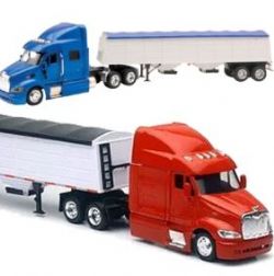 NEW RAY DIE CAST TRANSPORTEUR DE GRAINS PETERBILT 387 MOULÉ SOUS PRESSION 17